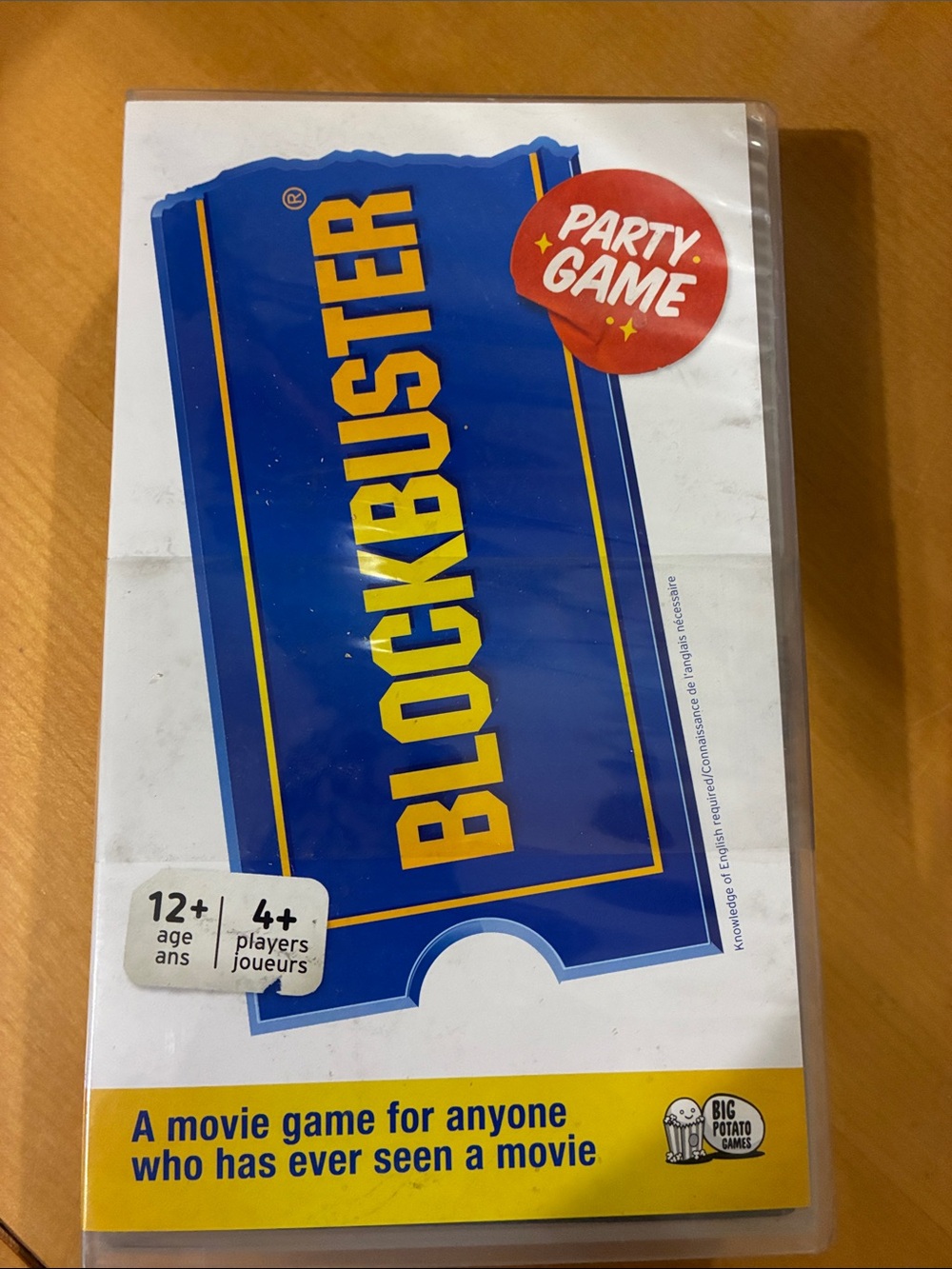Blockbuster Party Game by - Blue & Yellow